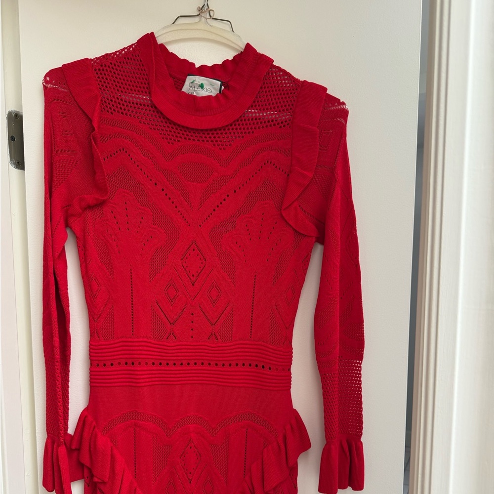 Alexis Vibrant Red Knit Top